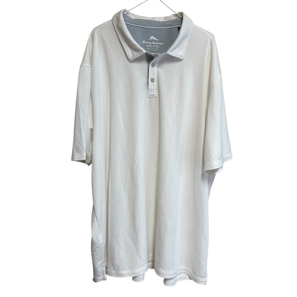 Tommy Bahama Polo Shirt Size XXXL White Short Sleeves